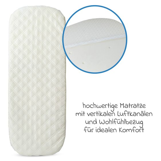 Osann Kombi-Kinderwagen Vamos bis 22 kg belastbar mit Luftreifen, Teleskopschieber, umsetzbare Sitzeinheit, Babywanne mit Matratze, Insektenschutz & Regenschutz - Cloud