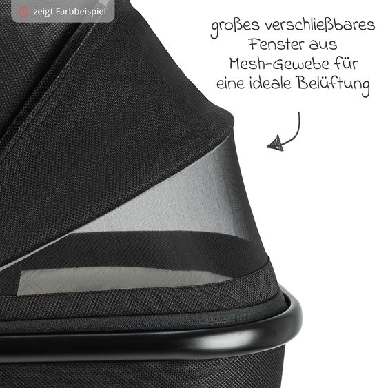 Osann Kombi-Kinderwagen Vamos bis 22 kg belastbar mit Luftreifen, Teleskopschieber, umsetzbare Sitzeinheit, Babywanne mit Matratze, Insektenschutz & Regenschutz - Cloud