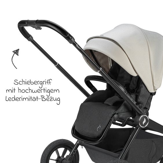 Osann Kombi-Kinderwagen Vamos bis 22 kg belastbar mit Luftreifen, Teleskopschieber, umsetzbare Sitzeinheit, Babywanne mit Matratze, Insektenschutz & Regenschutz - Elegance