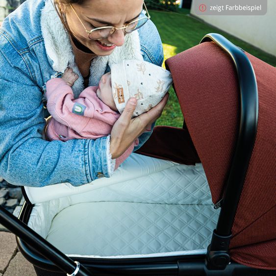 Osann Kombi-Kinderwagen Vamos bis 22 kg belastbar mit Luftreifen, Teleskopschieber, umsetzbare Sitzeinheit, Babywanne mit Matratze, Insektenschutz & Regenschutz - Elegance