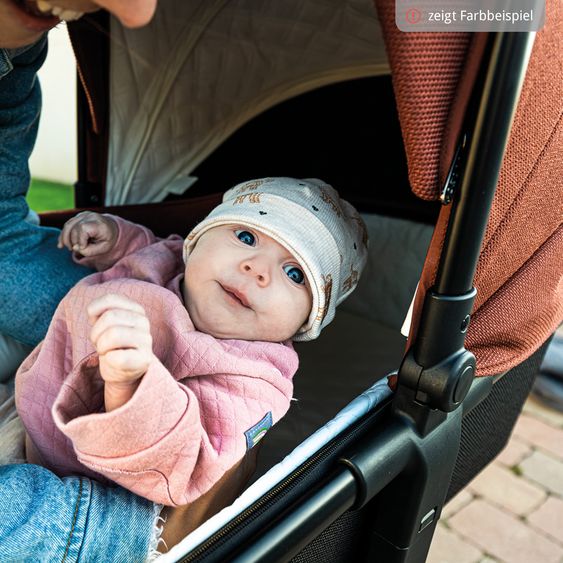 Osann Kombi-Kinderwagen Vamos bis 22 kg belastbar mit Luftreifen, Teleskopschieber, umsetzbare Sitzeinheit, Babywanne mit Matratze, Insektenschutz & Regenschutz - Elegance