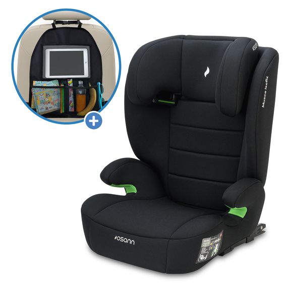 Osann Musca Isofix i-Size from 3 years - 12 years (100 cm - 150 cm) with Isofix incl. car organiser - Black