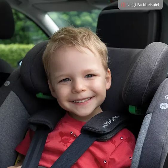 Osann Reboarder-Kindersitz Flame 360 i-Size drehbar ab Geburt - 12 Jahre (40 cm - 150 cm) inkl. Isofix-Basis - All Black