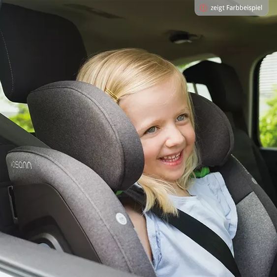 Osann Reboarder-Kindersitz Flame 360 i-Size drehbar ab Geburt - 12 Jahre (40 cm - 150 cm) inkl. Isofix-Basis - All Black