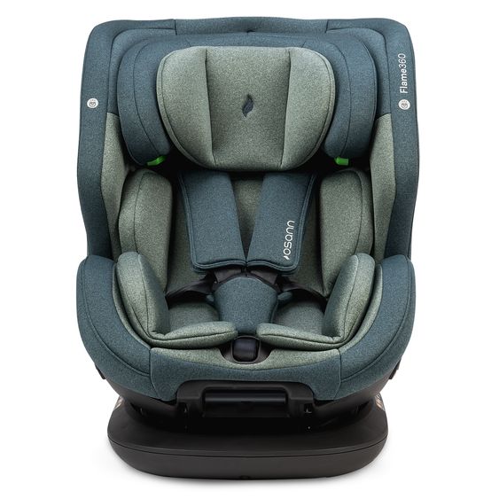 Osann Reboarder-Kindersitz Flame 360 i-Size drehbar ab Geburt - 12 Jahre (40 cm - 150 cm) inkl. Isofix-Basis - Universe Green