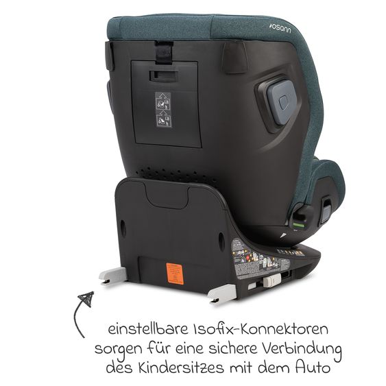 Osann Reboarder-Kindersitz Flame 360 i-Size drehbar ab Geburt - 12 Jahre (40 cm - 150 cm) inkl. Isofix-Basis - Universe Green