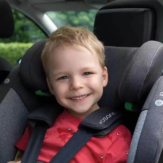 Osann Reboarder-Kindersitz Flame 360 i-Size drehbar ab Geburt - 12 Jahre (40 cm - 150 cm) inkl. Isofix-Basis - Universe Grey