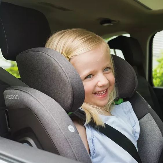 Osann Reboarder-Kindersitz Flame 360 i-Size drehbar ab Geburt - 12 Jahre (40 cm - 150 cm) inkl. Isofix-Basis - Universe Grey
