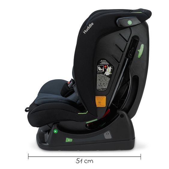 Osann Reboarder-Kindersitz Huddle i-Size ab Geburt - 10 Jahre (40 cm - 135 cm) - Nero