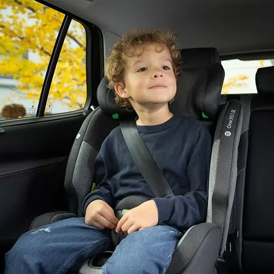Osann Reboarder-Kindersitz One 360 SL i-Size drehbar ab Geburt - 12 Jahre (40 cm - 150 cm) inkl. Isofix-Basis mit Stützfuß - Universe Grey