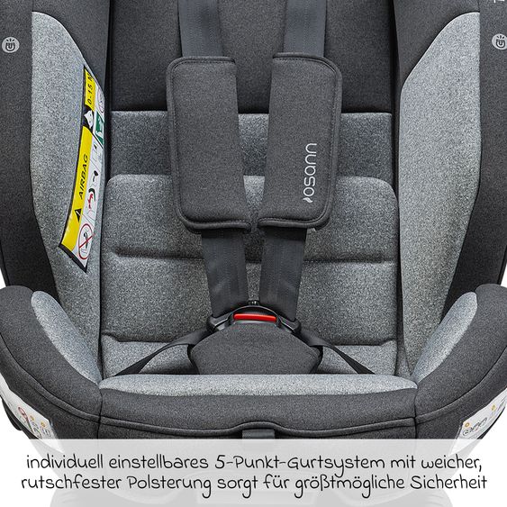 Osann Reboarder-Kindersitz Turai 360 SL ab Geburt - 4 Jahre (40 cm - 105 cm) drehbar inkl. Isofix-Basis - Universe Grey