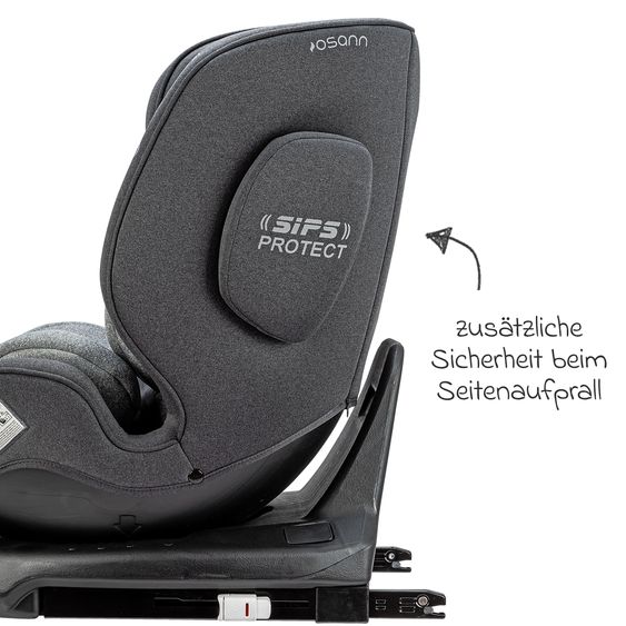 Osann Reboarder-Kindersitz Turai 360 SL ab Geburt - 4 Jahre (40 cm - 105 cm) drehbar inkl. Isofix-Basis - Universe Grey