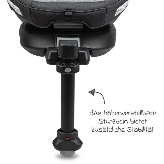 Osann Reboarder-Kindersitz Turai 360 SL ab Geburt - 4 Jahre (40 cm - 105 cm) drehbar inkl. Isofix-Basis - Universe Grey