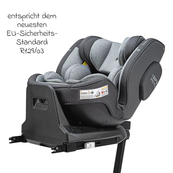 Osann Reboarder-Kindersitz Turai 360 SL ab Geburt - 4 Jahre (40 cm - 105 cm) drehbar inkl. Isofix-Basis - Universe Grey