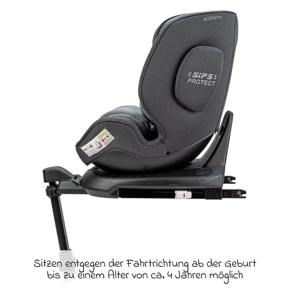 Osann Reboarder-Kindersitz Turai 360 SL ab Geburt - 4 Jahre (40 cm - 105 cm) drehbar inkl. Isofix-Basis - Universe Grey