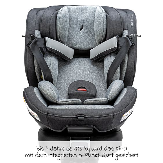 Osann Reboarder-Kindersitz Turai 360 SL ab Geburt - 4 Jahre (40 cm - 105 cm) drehbar inkl. Isofix-Basis - Universe Grey