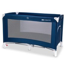 Travel travel cot with side entry incl. carry bag 120 x 60 cm - Royal Blue