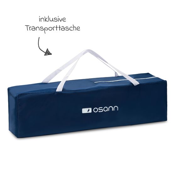 Osann Reisebett Travel mit seitlichem Einstieg inkl. Transportasche 120 x 60 cm - Royal Blau