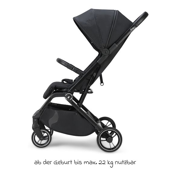 Osann Reisebuggy & Sportwagen Boogy 2 bis 22 kg belastbar nur 7,5 kg mit Liegeposition & Regenschutz - Coal