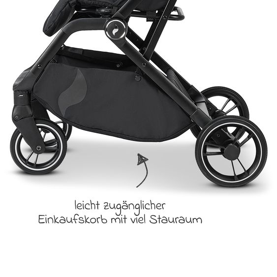 Osann Reisebuggy & Sportwagen Boogy 2 bis 22 kg belastbar nur 7,5 kg mit Liegeposition & Regenschutz - Coal