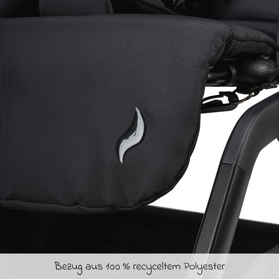 Osann Reisebuggy & Sportwagen Boogy 2 bis 22 kg belastbar nur 7,5 kg mit Liegeposition & Regenschutz - Coal