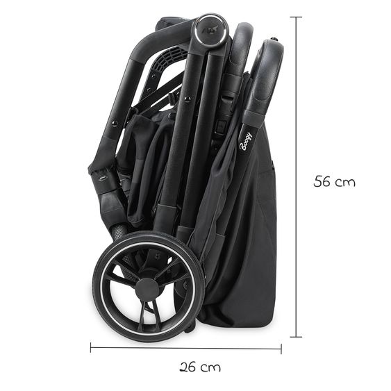 Osann Reisebuggy & Sportwagen Boogy 2 bis 22 kg belastbar nur 7,5 kg mit Liegeposition & Regenschutz - Coal