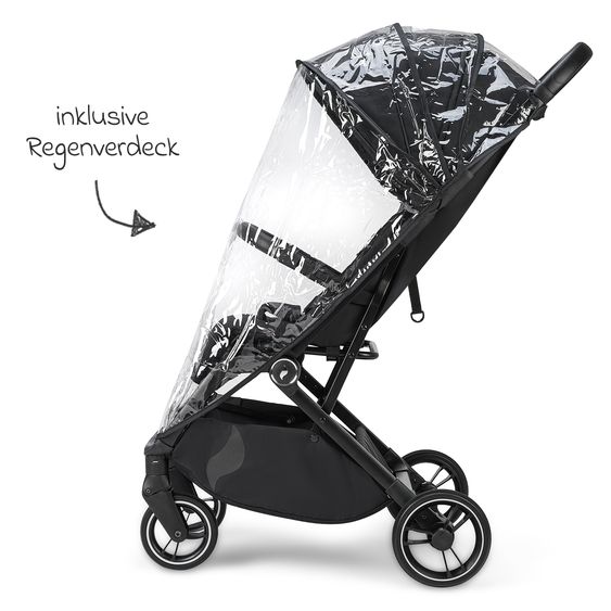 Osann Reisebuggy & Sportwagen Boogy 2 bis 22 kg belastbar nur 7,5 kg mit Liegeposition & Regenschutz - Coal