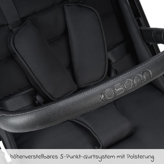 Osann Reisebuggy & Sportwagen Boogy 2 bis 22 kg belastbar nur 7,5 kg mit Liegeposition & Regenschutz - Coal