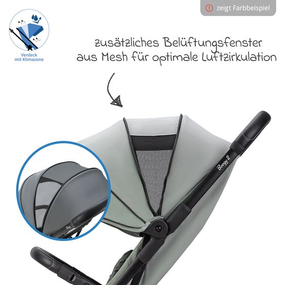 Osann Reisebuggy & Sportwagen Boogy 2 bis 22 kg belastbar nur 7,5 kg mit Liegeposition & Regenschutz - Holiday