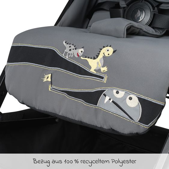 Osann Reisebuggy & Sportwagen Boogy 2 bis 22 kg belastbar nur 7,5 kg mit Liegeposition & Regenschutz - Monster