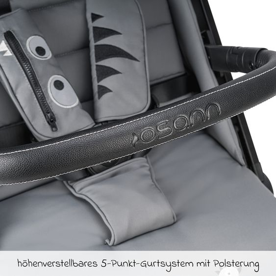 Osann Reisebuggy & Sportwagen Boogy 2 bis 22 kg belastbar nur 7,5 kg mit Liegeposition & Regenschutz - Monster