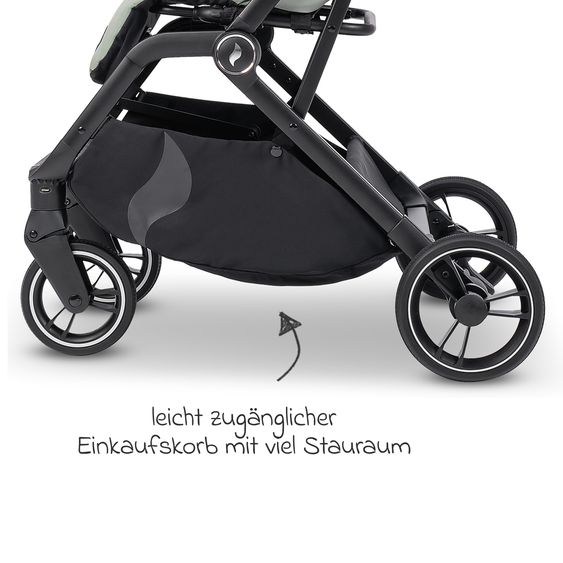 Osann Reisebuggy & Sportwagen Boogy 2 bis 22 kg belastbar nur 7,5 kg mit Liegeposition & Regenschutz - Moss