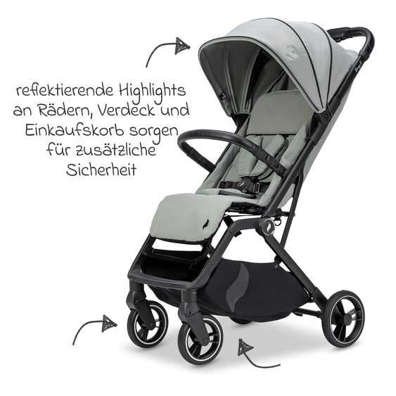 Osann Reisebuggy & Sportwagen Boogy 2 bis 22 kg belastbar nur 7,5 kg mit Liegeposition & Regenschutz - Moss