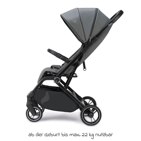 Osann Reisebuggy & Sportwagen Boogy 2 bis 22 kg belastbar nur 7,5 kg mit Liegeposition & Regenschutz - Stone