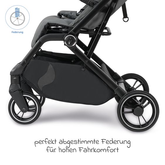 Osann Reisebuggy & Sportwagen Boogy 2 bis 22 kg belastbar nur 7,5 kg mit Liegeposition & Regenschutz - Stone
