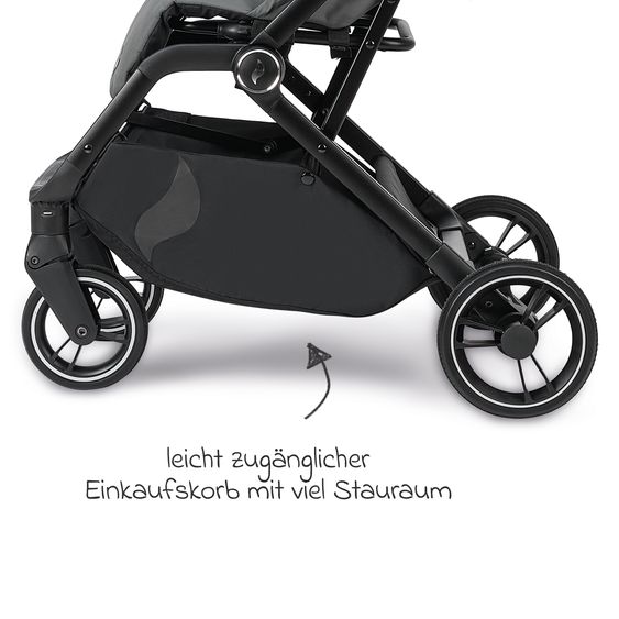 Osann Reisebuggy & Sportwagen Boogy 2 bis 22 kg belastbar nur 7,5 kg mit Liegeposition & Regenschutz - Stone