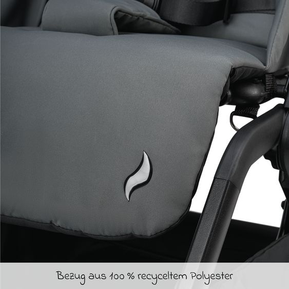 Osann Reisebuggy & Sportwagen Boogy 2 bis 22 kg belastbar nur 7,5 kg mit Liegeposition & Regenschutz - Stone