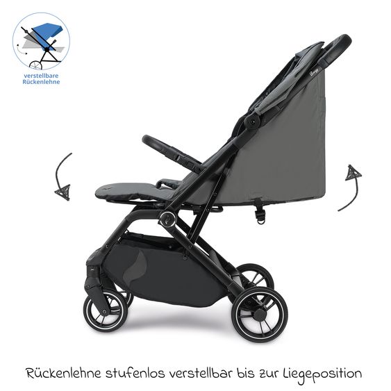 Osann Reisebuggy & Sportwagen Boogy 2 bis 22 kg belastbar nur 7,5 kg mit Liegeposition & Regenschutz - Stone