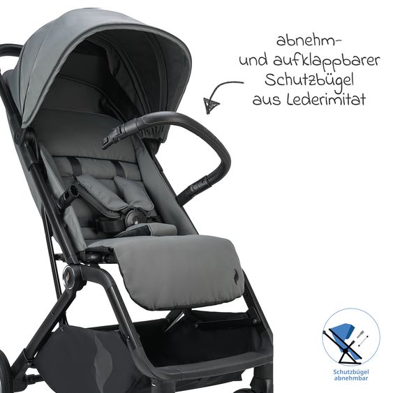 Osann Reisebuggy & Sportwagen Boogy 2 bis 22 kg belastbar nur 7,5 kg mit Liegeposition & Regenschutz - Stone