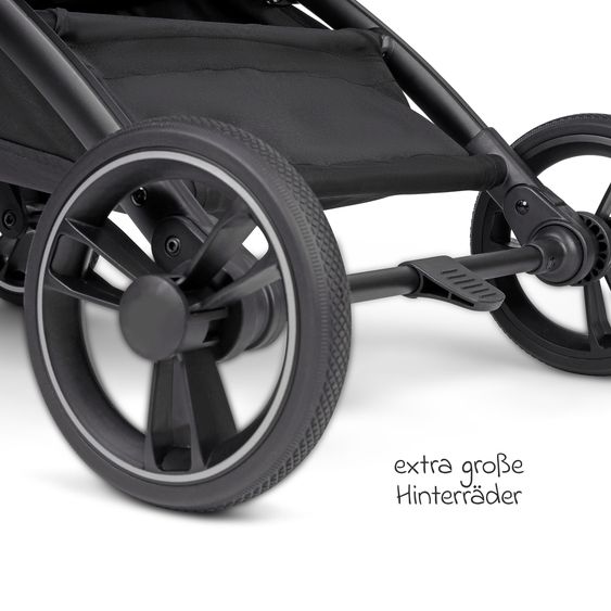 Osann Reisebuggy & Sportwagen Boogy bis 22 kg belastbar nur 6,8 kg leicht inkl. Adapter, Regenschutz & Transporttasche - Asphalt