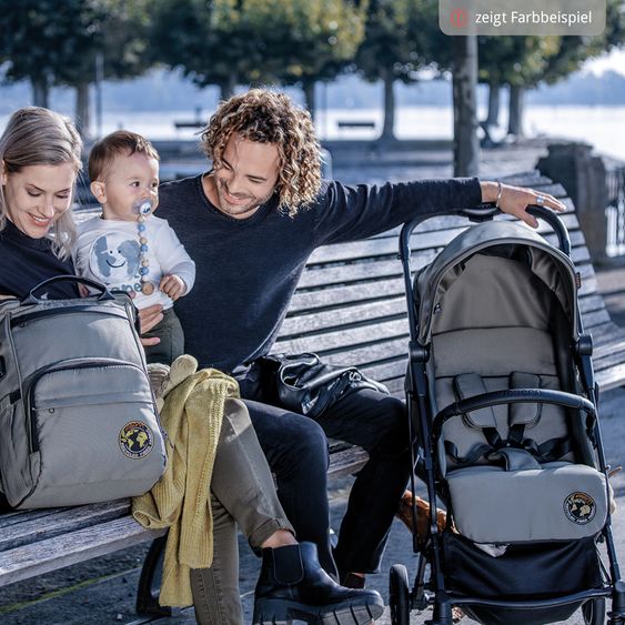 Osann Reisebuggy & Sportwagen Boogy bis 22 kg belastbar nur 6,8 kg leicht inkl. Adapter, Regenschutz & Transporttasche - Asphalt