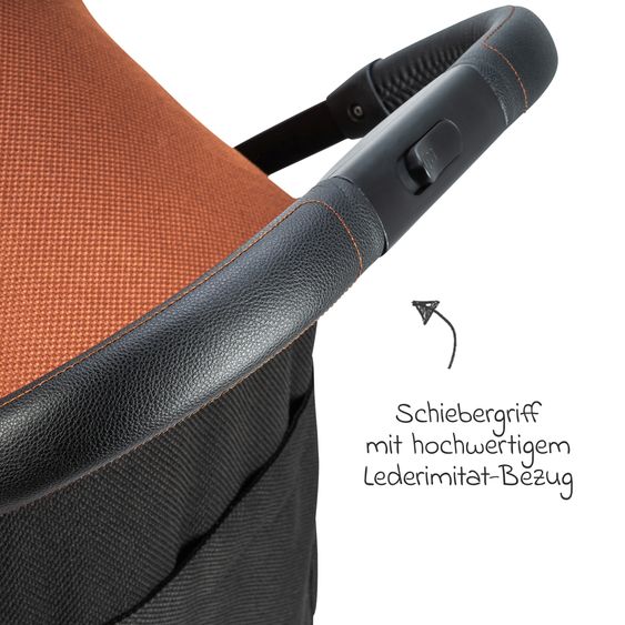 Osann Reisebuggy & Sportwagen Boogy bis 22 kg belastbar nur 6,8 kg leicht inkl. Adapter, Regenschutz & Transporttasche - Caramel