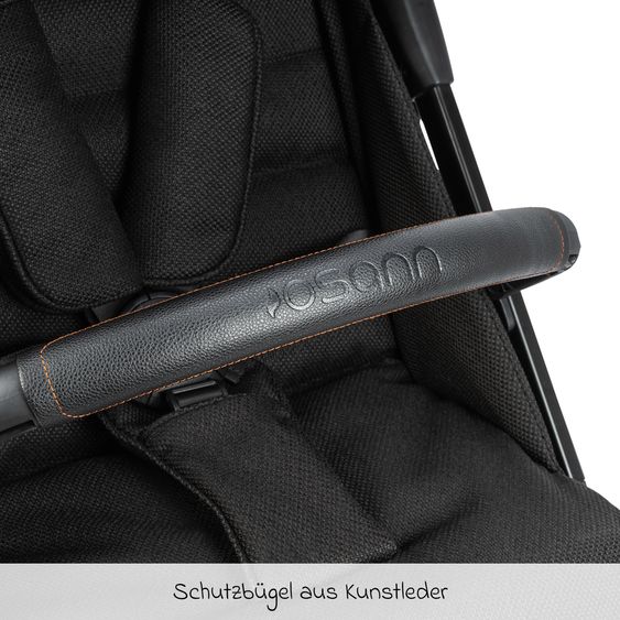 Osann Reisebuggy & Sportwagen Boogy bis 22 kg belastbar nur 6,8 kg leicht inkl. Adapter, Regenschutz & Transporttasche - Caramel