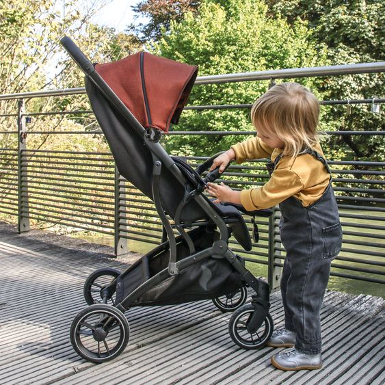 Osann Reisebuggy & Sportwagen Boogy bis 22 kg belastbar nur 6,8 kg leicht inkl. Adapter, Regenschutz & Transporttasche - Caramel