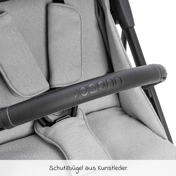 Osann Reisebuggy & Sportwagen Boogy bis 22 kg belastbar nur 6,8 kg leicht inkl. Adapter, Regenschutz & Transporttasche - Cloud