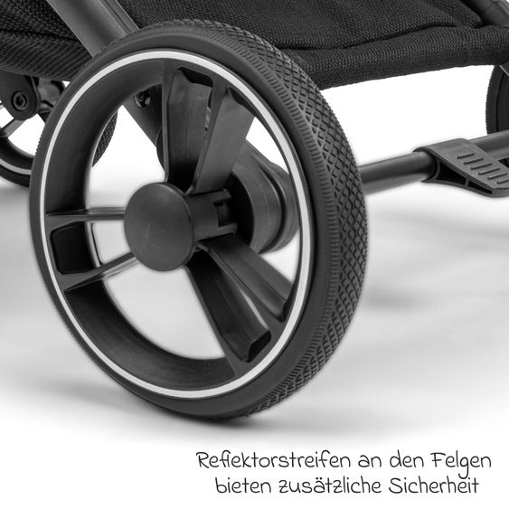 Osann Reisebuggy & Sportwagen Boogy bis 22 kg belastbar nur 6,8 kg leicht inkl. Adapter, Regenschutz & Transporttasche - Cloud