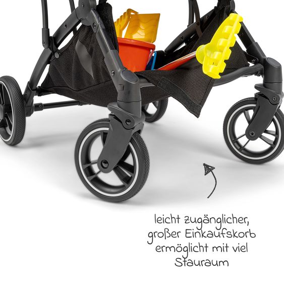 Osann Reisebuggy & Sportwagen Boogy bis 22 kg belastbar nur 6,8 kg leicht inkl. Adapter, Regenschutz & Transporttasche - Cloud