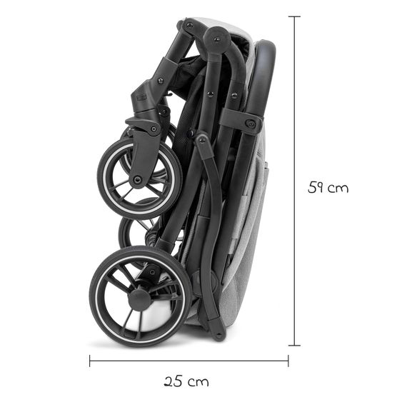 Osann Reisebuggy & Sportwagen Boogy bis 22 kg belastbar nur 6,8 kg leicht inkl. Adapter, Regenschutz & Transporttasche - Cloud