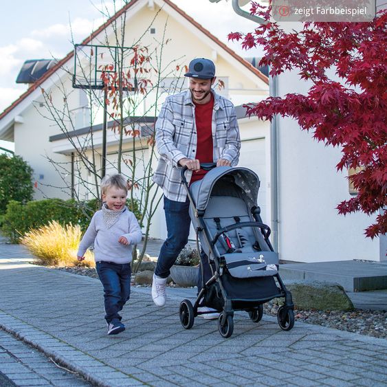 Osann Reisebuggy & Sportwagen Boogy bis 22 kg belastbar nur 6,8 kg leicht inkl. Adapter, Regenschutz & Transporttasche - Cloud