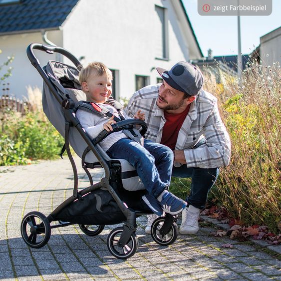 Osann Reisebuggy & Sportwagen Boogy bis 22 kg belastbar nur 6,8 kg leicht inkl. Adapter, Regenschutz & Transporttasche - Cloud